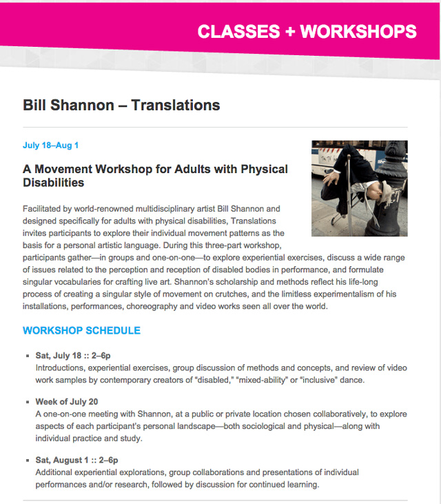 Bill Shannon Workshop